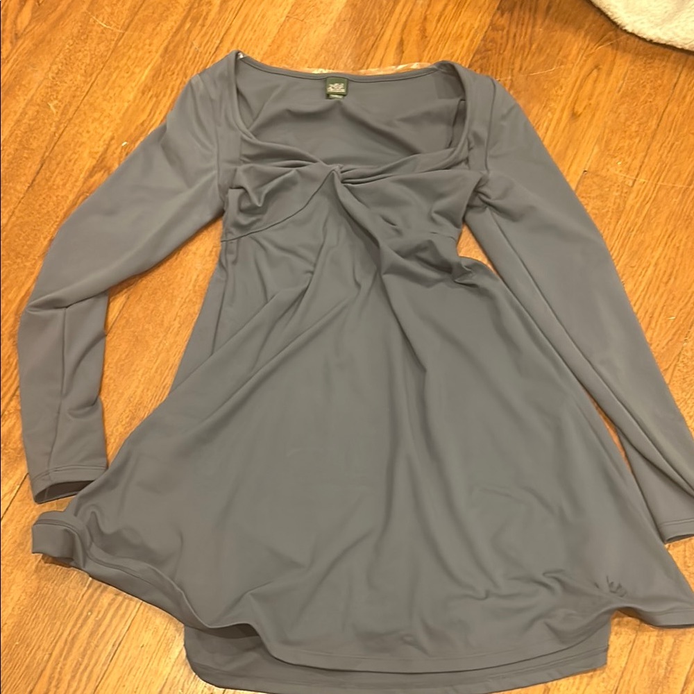 Dusty Blue Long Sleeve Dress